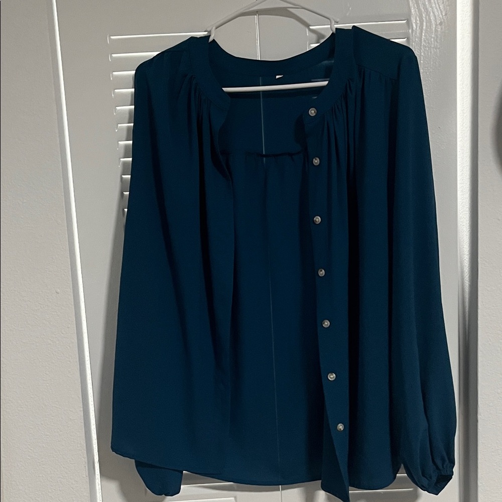 Elegant Teal Blouse